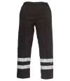 YK302 BS015T Yoko Reflective Poly/Cotton Ballistic Trousers Black colour image